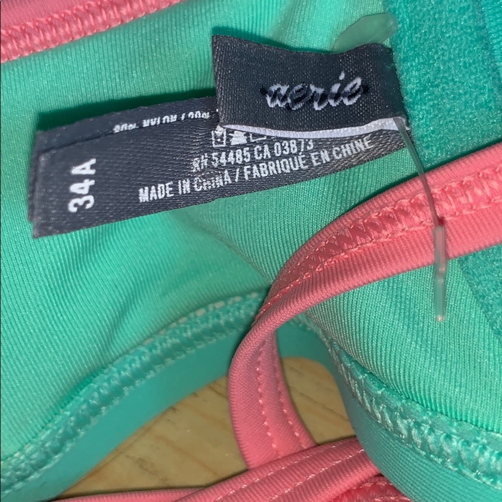 Aerie Pink and Mint Green Bikini Top - Picture 4 of 4